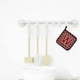 thumbnail image 3 of Letter W Chevron Maroon and White Pair of Pot Holders, 3 of 3