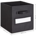 11 Inch Foldable Fabric Storage Cubes Set of 10 with Label Window Cards ...