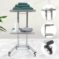 thumbnail image 2 of Medical Cart Mobile Beauty Spa Hair Salon Trolley 2 Tier Rolling Cart w/4 Wheels, 2 of 12