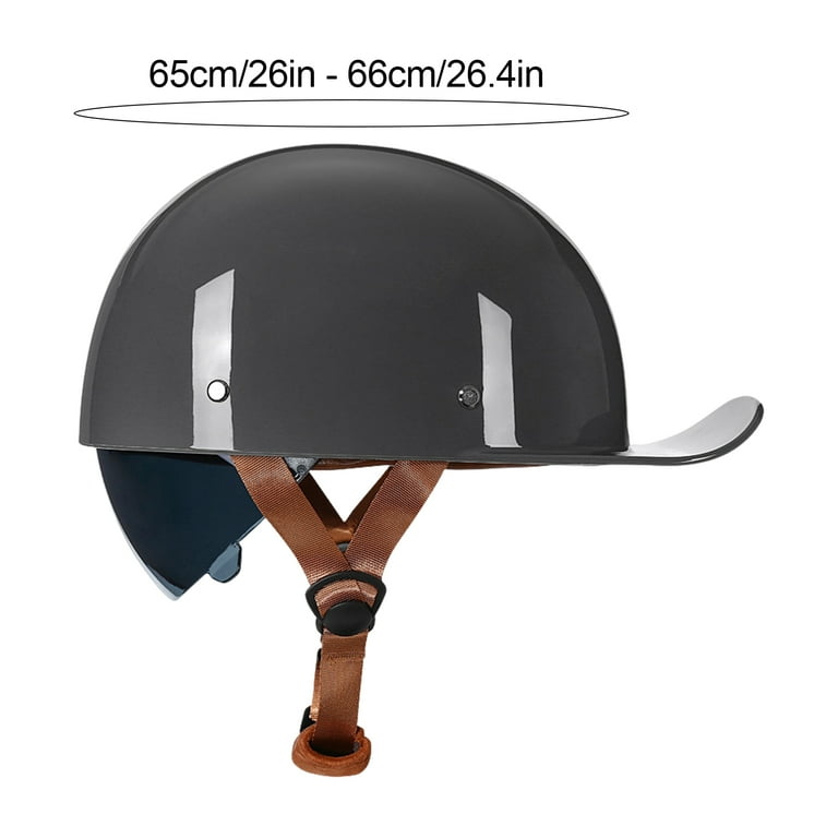 66cm motorcycle helmet Happydeer Vintage Motorcycle Helmet Outdoor Cycling Roller Skating Open Face Baseball Hat Helmet Lightweight Men Women Bicycle Scooter Half Helmet