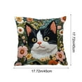 thumbnail image 3 of Virelaxpo Festive Animal Print Pillow Cover for Christmas and Home Decoration, 45x45cm Flock Material with Invisible Zipper, Ideal for Sofa Living Room Indoor Outdoor Use, 3 of 6