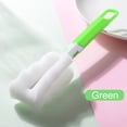 thumbnail image 2 of Sponge Long Handle Cup Brush Baby Glass Bottle Kitchen Cleaner Tool (Green), 2 of 7