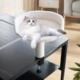 thumbnail image 1 of BELOVING Lit pour Chat de Bureau Stable Gain de Place Robuste Confortable Lit pour Animaux Hamac Rond Blanc, 1 of 10