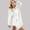 White, variant on Women's Hoodie Dress, Side Opening Long with Pockets for Fall Black L