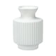 thumbnail image 2 of Jarrón de rayas de boca plana y fondo redondo de 1,2 l | Florero de plástico | Estilo romano europeo | Jarrón decorativo blanco para decoración del hogar, 2 of 6