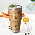 thumbnail image 3 of 30oz Halloween Pumpkin Duo Pattern Tumblers Stainless Steel Tumbler with Lid and Straw,Vacuum Insulated Double Wall Travel Tumbler Cups Mug with Cleaning Brush for Coffee,Tea, 3 of 7