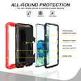 thumbnail image 2 of Allytech Case for Samsung Galaxy A02S 6.5 inch, Three Layer Hybrid Hard PC Soft TPU Rubber Shockproof Kickstand Heavy Duty Case for Galaxy A02S 2021 Release(6.5"), Red + Black, 2 of 5