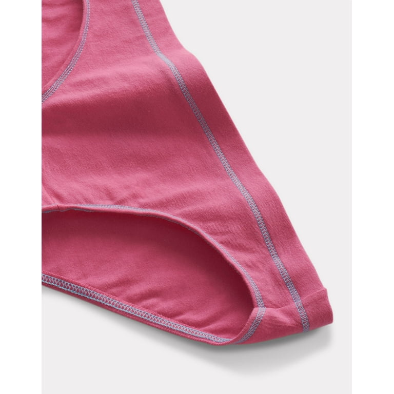 Hanes Ultimate Girls' Cotton Stretch Bikini Underwear, 5-Pack Assorted 1 14  