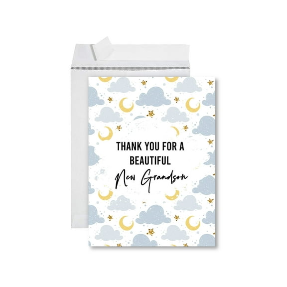 Koyal Wholesale Funny National Grandparents Day Jumbo Card, Beautiful Grandson Congratulations, New Baby, 1-Pack