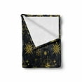 thumbnail image 2 of Compass Soft Flannel Fleece Throw Blanket, Bicolour Design of Windroses Stars and Dashed Lines Shapes, Cozy Plush for Indoor and Outdoor Use, 60" x 80", Night Blue Yellow, by Ambesonne, 2 of 6