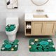 thumbnail image 4 of Juego de alfombrillas de baño con flores navideñas, cuatro alfombrillas combinadas, 4 of 4
