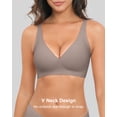 thumbnail image 3 of Daystry Womens Comfortable No Underwire Deep V Bras 360° Jelly Strip Wireless Soft Bra with Bra Extender, 3 of 8