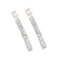 thumbnail image 3 of SOHI White Silver-Toned Contemporary Drop Earrings, 3 of 5