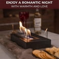 thumbnail image 2 of Alcohol Fireplace Light, Oblong Stainless Steel Glass True Fire Heating, for Home Decor Indoor Atmosphere Light, 2 of 5