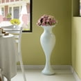 thumbnail image 2 of Decorative Large White Trumpet Design Modern Flower Floor Vase, for Living Room, Entryway or Dining Room, 32 Inch, 2 of 7
