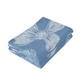 thumbnail image 3 of Blue White Bows with Polka Dots Hand Towel Absorbent Bath Towels for Bathroom Sports Gym 28" x 14" Set of 2, 3 of 8