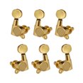 thumbnail image 1 of Guitar String Tuning Pegs Tuner Sealed Head Grover Tuner Tuning Keys Oval Buttons (3 Left, 3 Right) Suitable for Electric or Acoustic Guitars Chrome Gold, 1 of 8