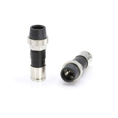 Coaxial Cable Compression Fitting | Proudly Made in the USA | Connector – for RG6 Coax Cable – with Weather Seal O Ring, Weather Boot, and Water Tight Grip (25