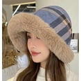 thumbnail image 6 of CoCopeaunt Women Plush Fluffy Bucket Hat Warm Winter Cozy Fuzzy Brim Girls Fisherman Cap, 6 of 6