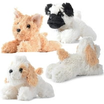 Prextex Plush Dog Set Pack of 4 Realistic Looking Puppies - 6 Inches Plush Dogs Stuffed Animals