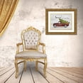 thumbnail image 3 of Rae, Marla 18x15 Gold Ornate Wood Framed with Double Matting Museum Art Print Titled - Home for Christmas Vintage Truck, 3 of 4