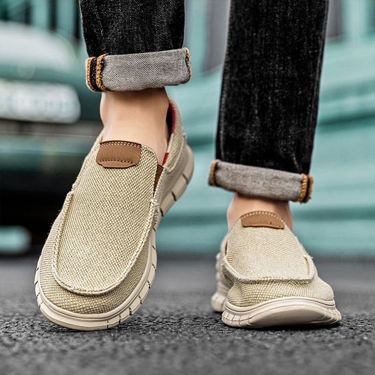 Mens Canvas Loafers Fashion Casual Breathable Lightweight  display picture 1