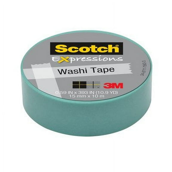 Scotch 0.59" Pastel Blue Expressions Washi Tape, 393"
