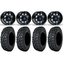 Fuel Lethal Blue 15" Wheels 32" Klever X/T Tires Can-Am Maverick X3 / Honda Pioneer 1000 / Talon