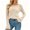 Khaki, variant on Long Sleeve Women's Casual Tulle Top Blouse Lightweight Knit Pullover Sweater