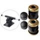 thumbnail image 5 of Kit de reconstrucción de ejes de monopatín de 4 piezas, bujes superiores e inferiores de PU suave, arandela de repuesto Negro dorado, 5 of 8