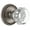 Antique Pewter, variant on Grandeur Chambord Crystal Door Knob with Soleil Rosette