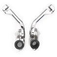 thumbnail image 1 of Krator Kit de Montage de Repose-Pieds Universel 5 Pouces Long Incliné Ajustable Compatible avec Harley Davidson TG1200C 1200 Custom 1996-2019, 1 Paire, Chrome, 1 of 5