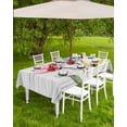 thumbnail image 4 of Boanket Outdoor Tablecloth with Umbrella Hole for Patio/Picnic/Party/Camping, Blue Red Tulip Waterproof Table Cloth Rectangle Table Cover Washable, Yellow Spring Flower Floral Wood Grain (60"x 102"), 4 of 7