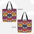 thumbnail image 3 of Disketp Fox Face Canvas Tote Bag,Women Shoulder Bag Crossbody Handbag with Zipper Closure, 3 of 8