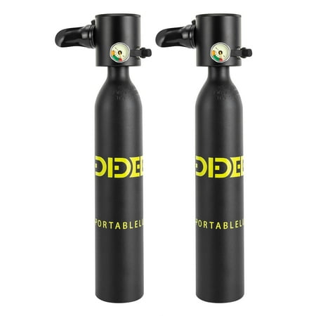 Mini Diving Tank Double Portable 0.5L Capacity Scuba Tanks with Reusable Diving Tank Kit 5-10 Minute Diving Lung Tank Portable Lungs Pump Equipment Underwater Breath