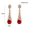 thumbnail image 3 of HOARBOEG Boucles d'Oreilles Mode Coréennes Longues Mariage du Nouvel An Boucles d'Oreilles Rouges Bijoux Fête des Mères, 3 of 3