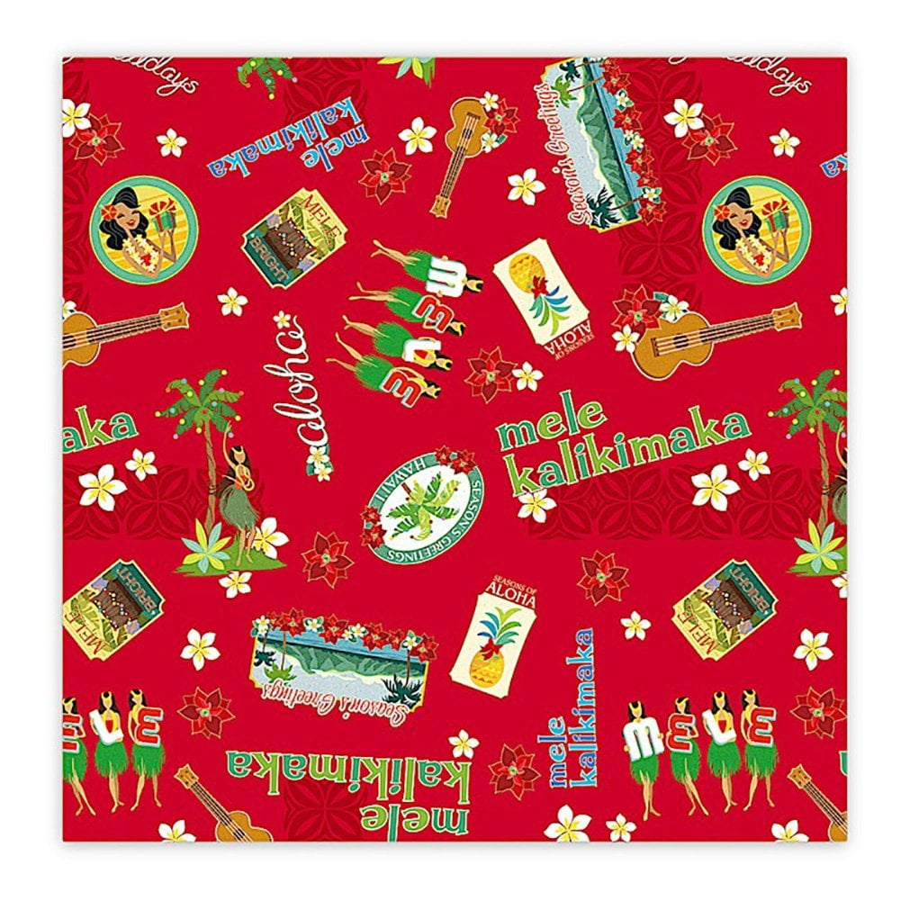 Hawaiian Christmas Wrapping Paper 