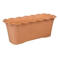 thumbnail image 2 of Brown Rectangular Flowerpot Plastic Wavy Ruffled Edge Slot Home Garden Practical Tools，Rectangular Flowerpot Plastic Wavy Ruffled Edge Slot Home Garden Practical Tools Home Decoration, 2 of 9