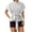White, variant on Wdgfv Womens Summer Short Sleeves Tee Shirts Workout Top Crewneck Tie Front Tops 2041 Sweatshirt Fashion Clothes
