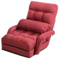 thumbnail image 1 of Costway Sofá Perezoso Tumbona Individual con Almohadilla Sillón Multifuncional Cama Plegable para Dormitorio Salón Balcón, 1 of 3