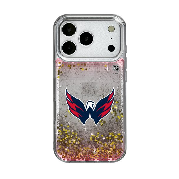 Washington Capitals Linen Logo iPhone Glitter Case