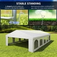 thumbnail image 5 of Outsunny 16' x 32' Large Outdoor Carport Canopy Party Tent with Removable Protective Sidewalls & Versatile Uses, White, 5 of 9