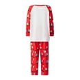 thumbnail image 3 of Christmas Pajamas for Family Matching PJ's Sets with Letter and Printed Long Sleeve Tee and Bottom, 3 of 7