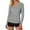 *Gray, variant on Women's UPF 50+ V-Neck Long Sleeve Sun Shirt,Quick Dry Stretchy Athletic Top For Women,Ladies Lightweight Breathable Tee with Pockets,Blue,S-3XL