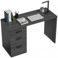 thumbnail image 1 of HOMCOM Computer Desk with 3 Drawers, 47" Home Office Desk, Black, 1 of 10