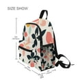thumbnail image 3 of FORMRS School Backpack with Front Zippered Pocket 12" Student Travel Daypack, Black Retro Flower, 3 of 6