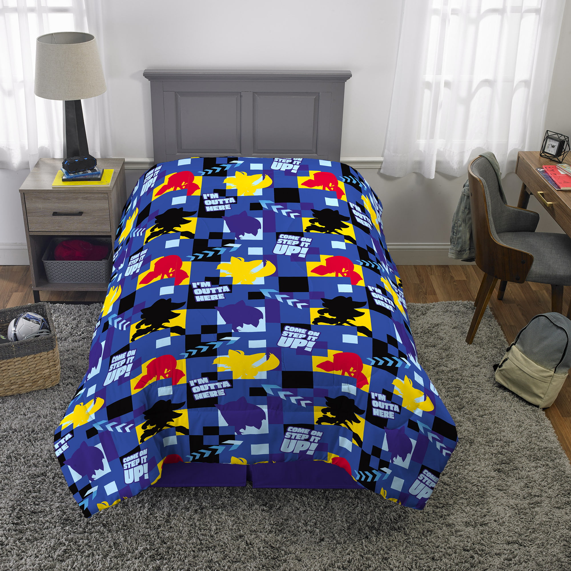 Sonic The Hedgehog Bed In A Bag Kids Bedding Bundle Set