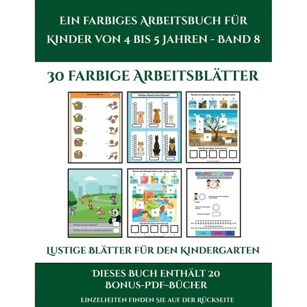 Lustige Blatter Fur Den Kindergarten Lustige Blatter Fur Den Kindergarten Ein Farbiges Arbeitsbuch Fur Kinder Von