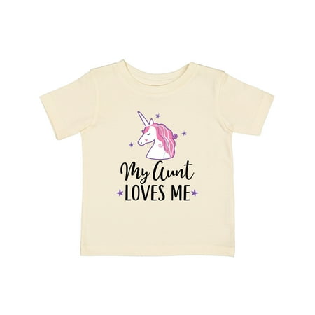 

Inktastic My Aunt Loves Me Unicorn Gift Baby Girl T-Shirt