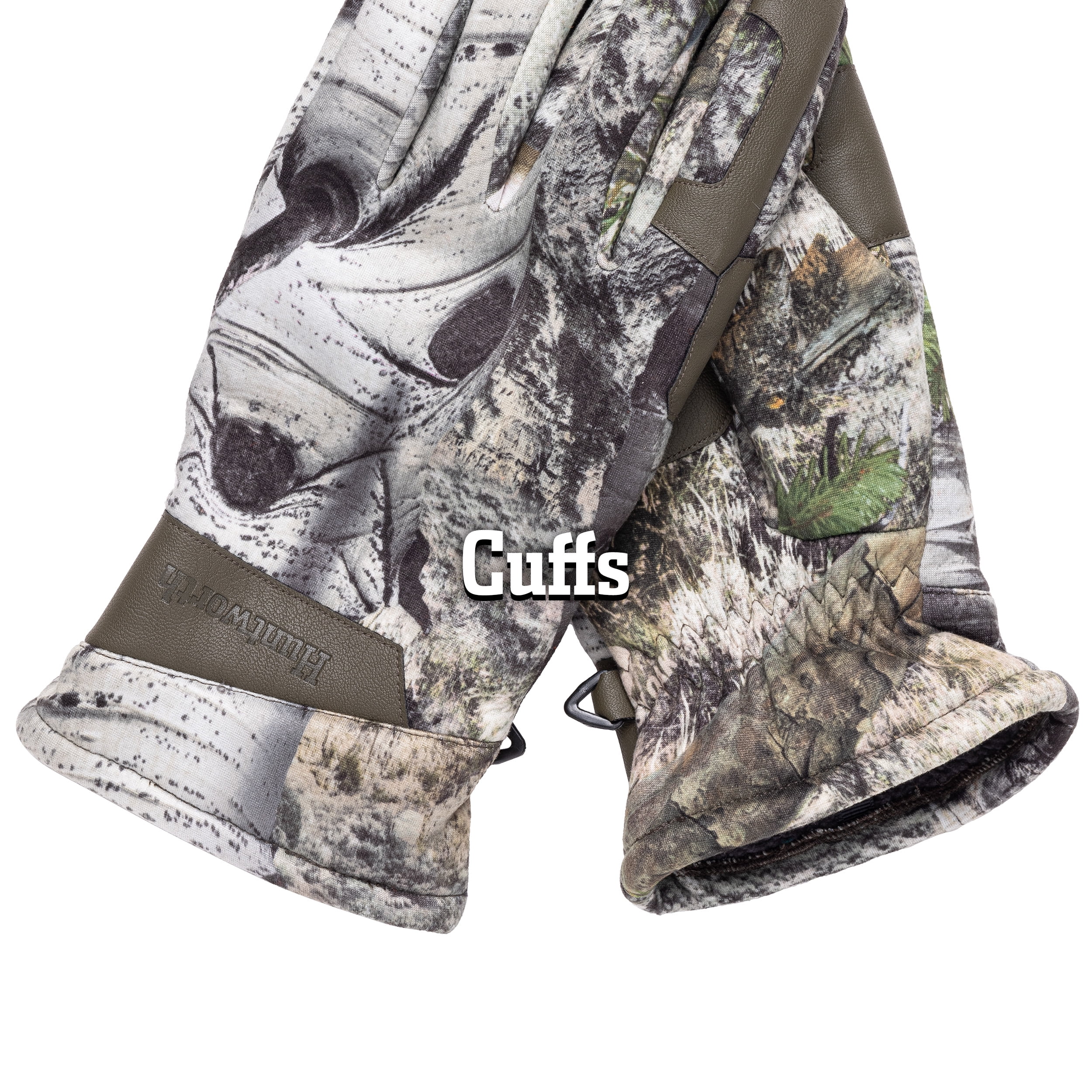 Huntworth Men’s Endeavor Heat Boost, Windproof Hunting Glove, Knit Polyester, Mossy Oak Mountain, size M/L